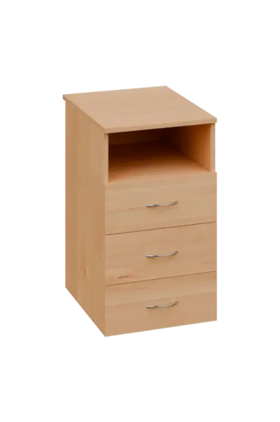 CKC 2 - 64 kontejner přístavný, 3-zásuvkový/nika, deska 25 mm, centrální zámek, javor horský